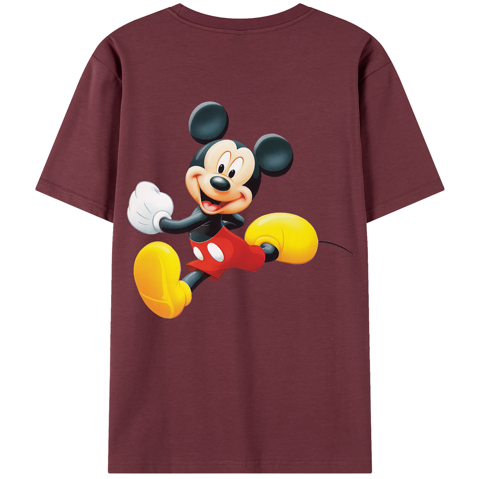（画像用） ミッキーマウス Mickey Mouse 綿100％半袖Tシャツ（背面プリント）